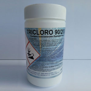 Pasticche di cloro per disinfettare il refluo di scarico